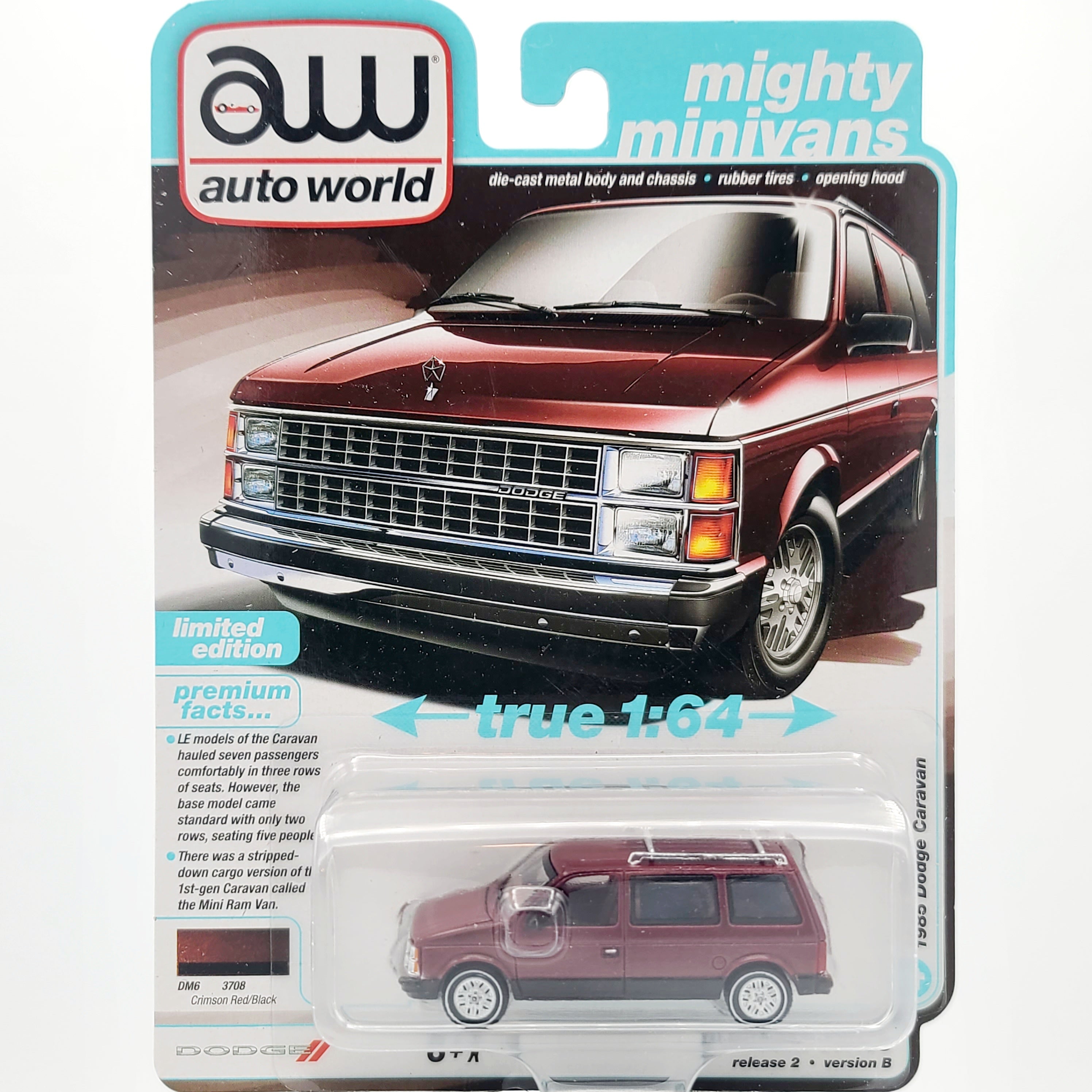 Auto World '85 Dodge Caravan - 1:64 scale (2024 Release 2B - Mighty Minivans)